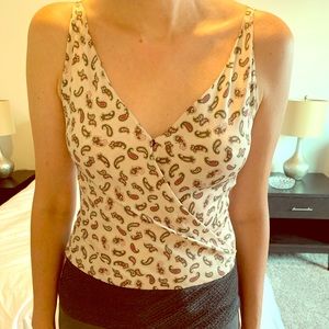 NWT DVF Diane von Furstenberg wrap style silk top